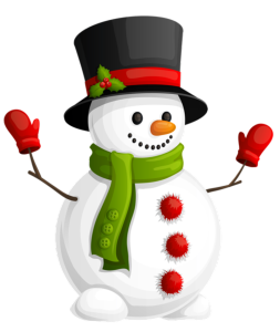 Transparent_Snowman_with_Green_Scarf_Clipart