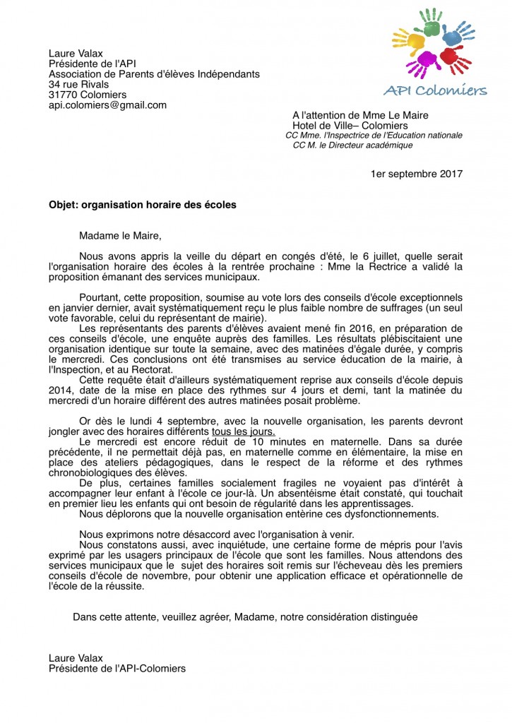 courrier mairie horaires