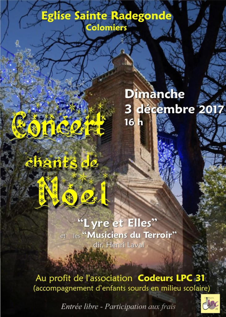 Affiche concert noël Codeurs LPC 31