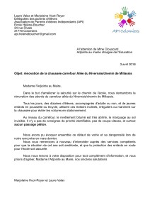 courrier chaussée