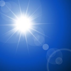 The hot summer sun - abstract vector background
